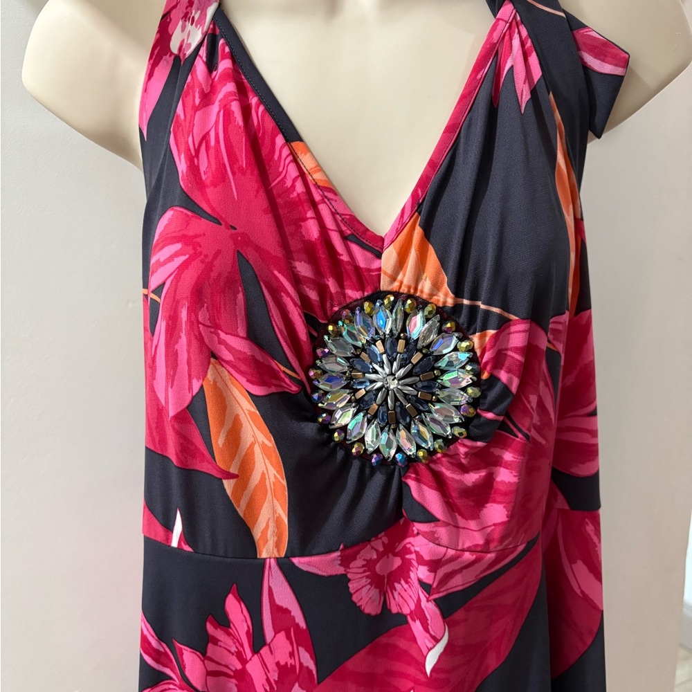 Venus Pink Floral Backless Dress